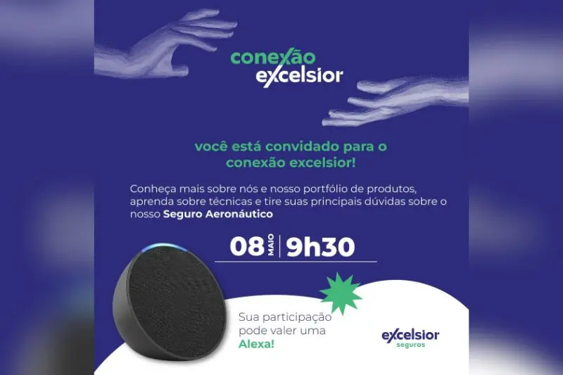 Excelsior Seguros promove capacitação sobre Seguro Aeronáutico e Corretores podem concorrer a uma Alexa