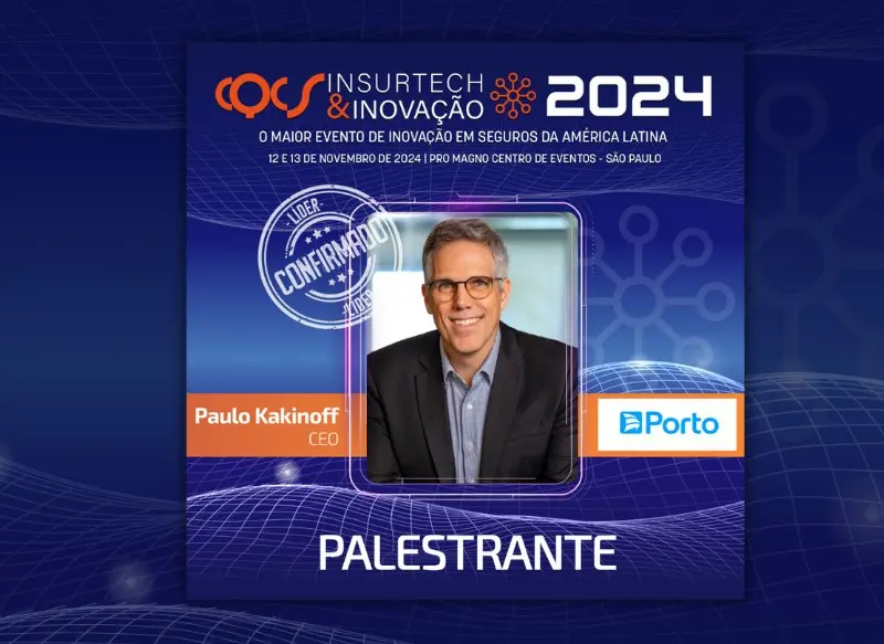 Paulo Kakinoff, CEO do Grupo Porto, confirmado no Programa ‘Painéis de Líderes’ do CQCS Insurtech & Inovação 2024