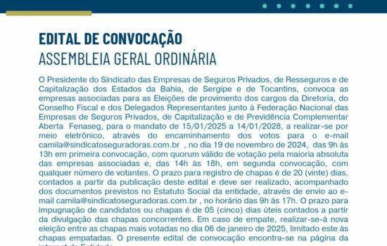 Edital de Convocação – Eleições Gestão 2025-2028